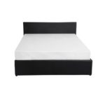 Cadre de lit avec coffre de rangement et tête de lit en simili