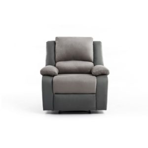 Fauteuil de relaxation manuel en microfibre et simili