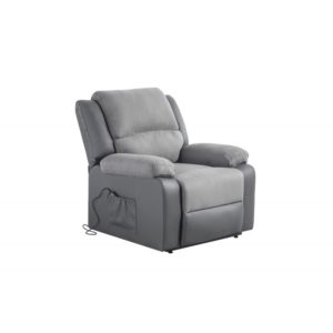 Fauteuil de relaxation électrique avec releveur en microfibre et simili