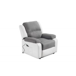 Fauteuil de relaxation électrique avec releveur en microfibre et simili