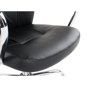 Fauteuil de bureau à roulettes avec accoudoirs noir