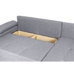 Canapé d’angle réversible et convertible en tissu