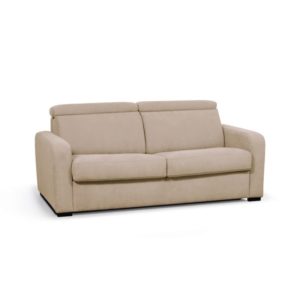 Canapé convertible système couchage express 3 places en tissu – CAROLE