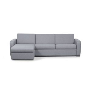 Canapé d’angle convertible système couchage express 3 places en tissu