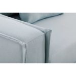 Canapé d’angle réversible convertible coutures larges en tissu
