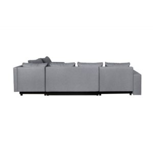 Canapé d’angle panoramique convertible en tissu – STELA