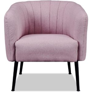 Fauteuil rose poudré