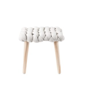 Pouf tabouret pied en bois