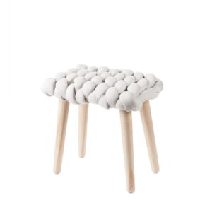 Pouf tabouret pied en bois