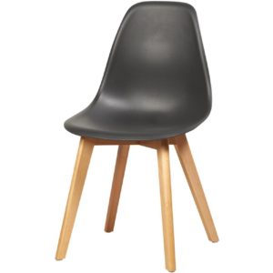 Chaise scandinave en coque noire