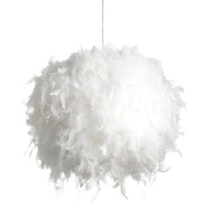 Suspension en plumes blanches