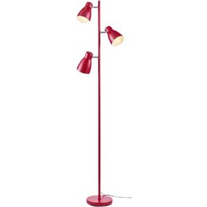 Lampadaire à 3 têtes rouge