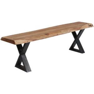 Banc en acacia noir