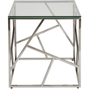 Table d’appoint chic en verre