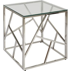 Table d’appoint chic en verre