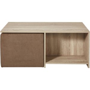 Ensemble table basse et poufs inclus