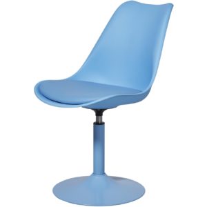 Chaise bleue avec coque rembourrée