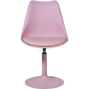 Chaise rose avec coque rembourrée