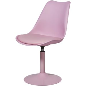Chaise rose avec coque rembourrée