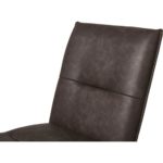 Chaise confort en cuir marron