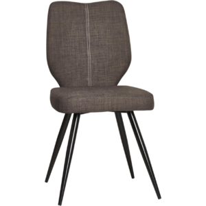 Lot de 2 chaises en tissu marron