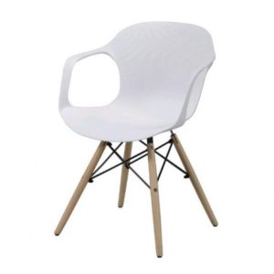 Chaise en plastique avec accoudoirs