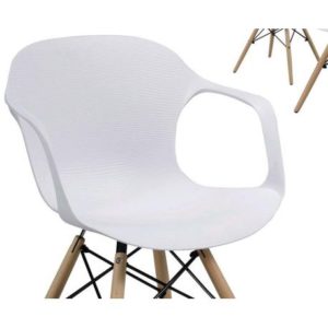 Chaise en plastique avec accoudoirs