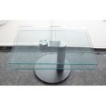 Table basse avec plateaux en verre