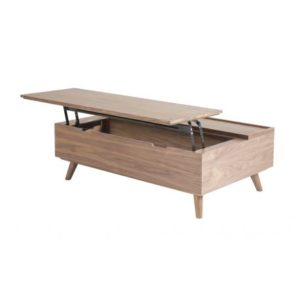Table basse relevable rectangulaire avec tiroirs