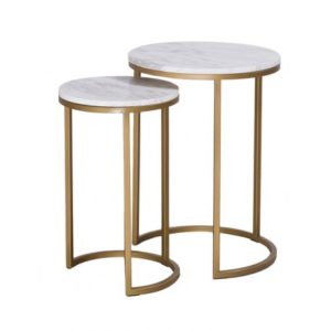 Ensemble de tables basses en marbre