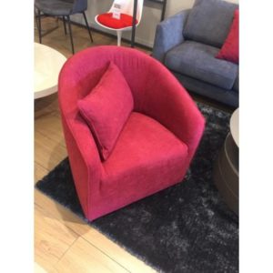 Fauteuil  en tissu  fushia