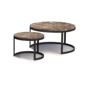 Duo de tables basses en marbre