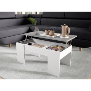 Table basse à plateau relevable L102 x H43/54 cm