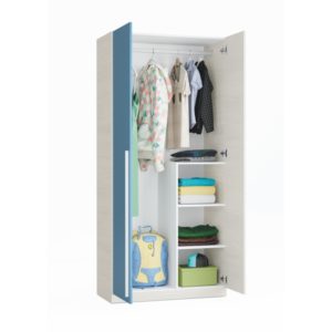 Armoire penderie enfant 2 portes L90 x H200 cm