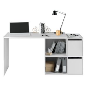 Bureau angle modulable avec rangement L120 cm