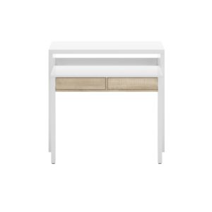 Bureau console extensible 2 tiroirs L100 cm