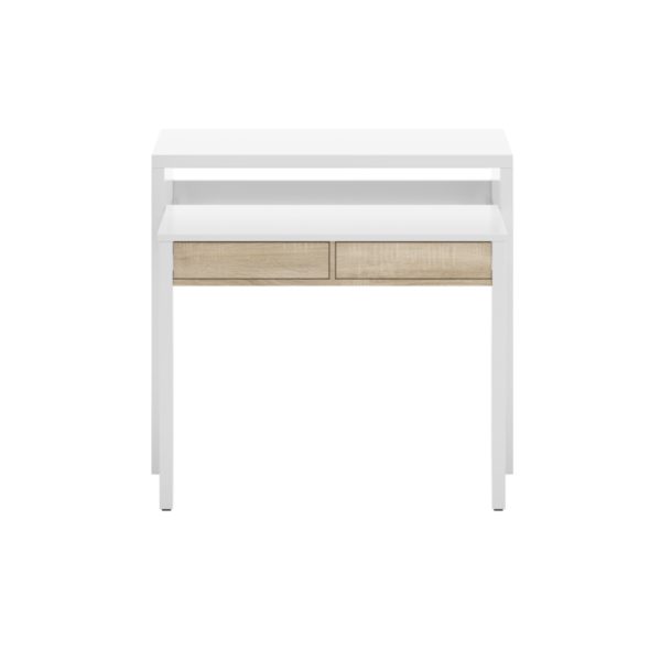 bureau-console-extensible-2-tiroirs-l100-cm