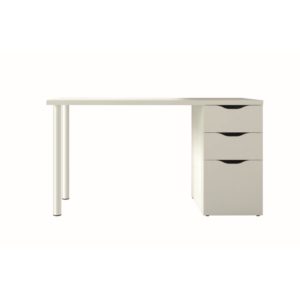 Bureau réversible avec caisson 2 tiroirs L138 cm