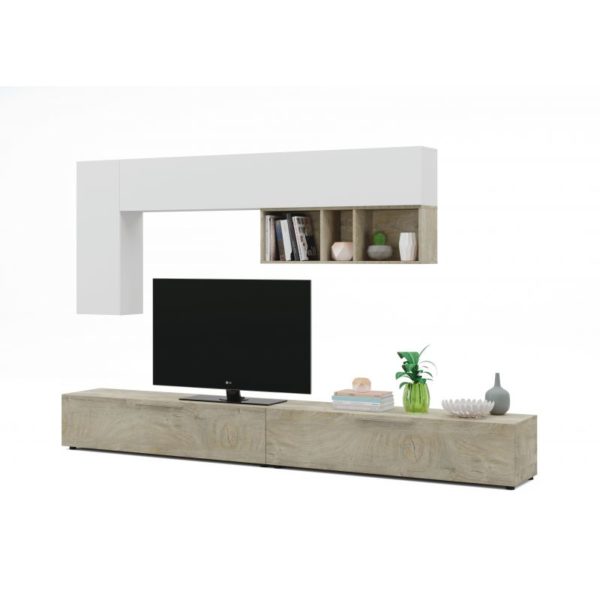 meuble-tv-2-portes-l260cm-et-etagere-murale-l210-cm