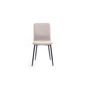 A10937 – Lot de 2 chaises en tissu avec pieds en métal noir
