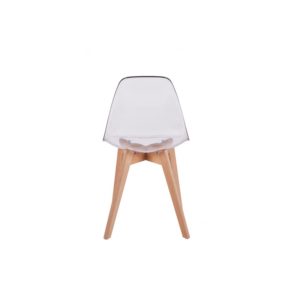 Lots de 2 chaises scandinaves en polypropylène transparent