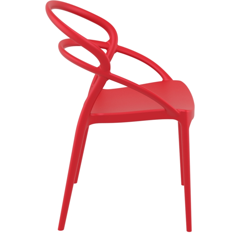 Lot De 4 Chaises Kos Ajourée Carbone - Polypropylène