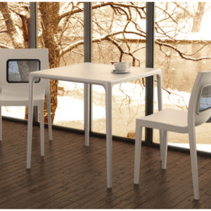 GOZA – Table carrée 80cm PP Intérieur/Extérieur