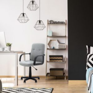 ALTO – Fauteuil de bureau à roulettes avec accoudoirs en tissu